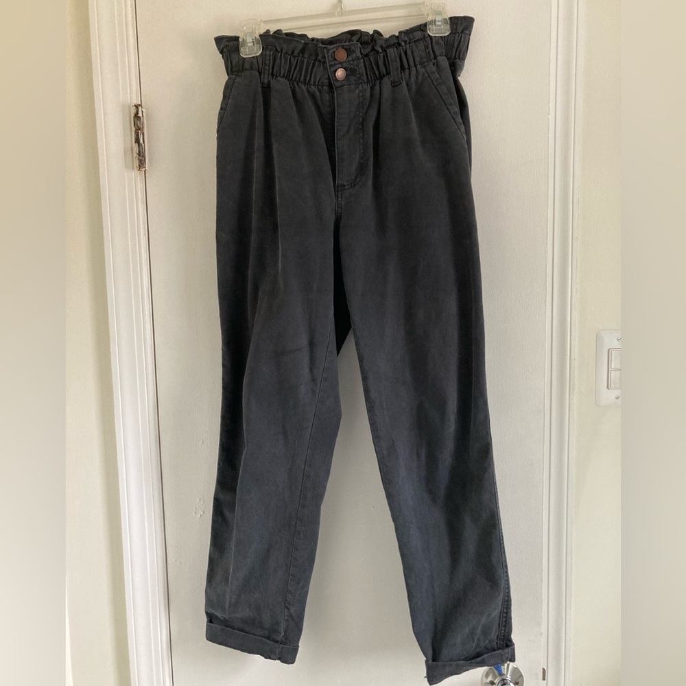 Universal Thread paper bag waist charcoal pants